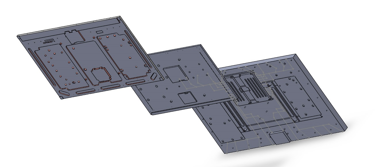 3D модель ЖК-панели P460HVN04.2, P550QVN01.0, P650HVN05.0 ф. AUO