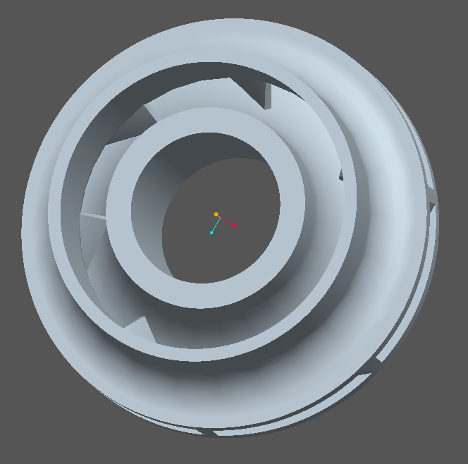 3D модель Колесо жидкостного насоса закрытого типа