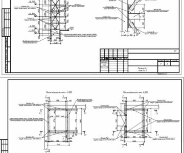 Чертеж Металлическая шахта лифта 15м