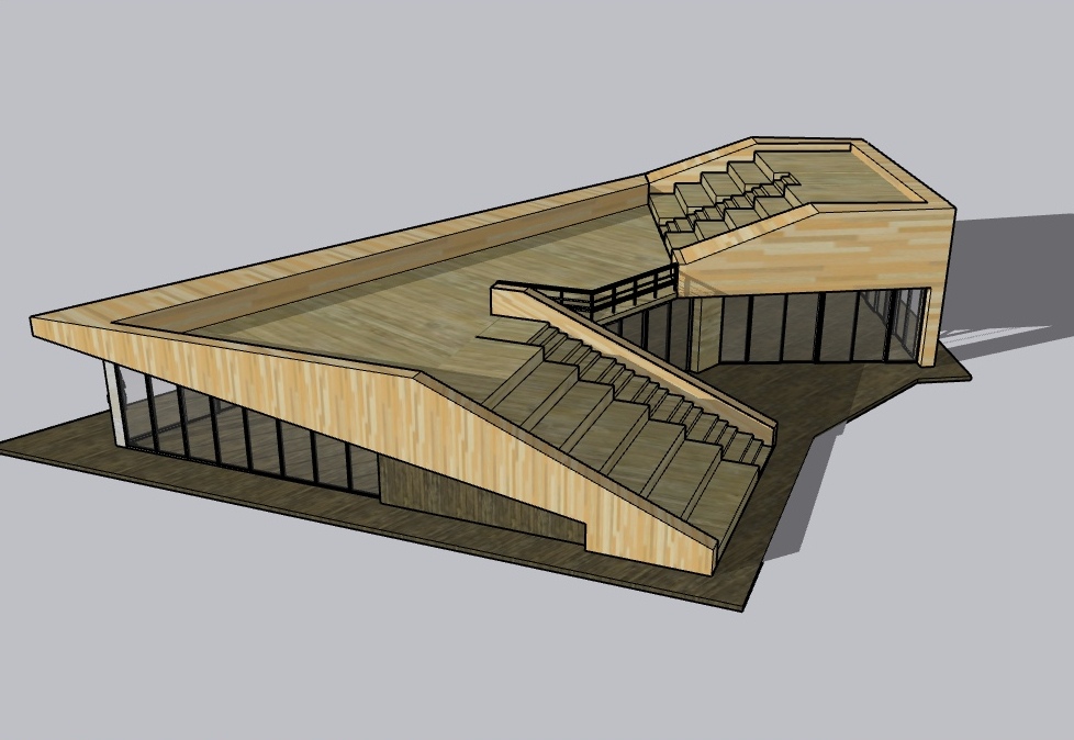 3D модель Павильон под лестницей