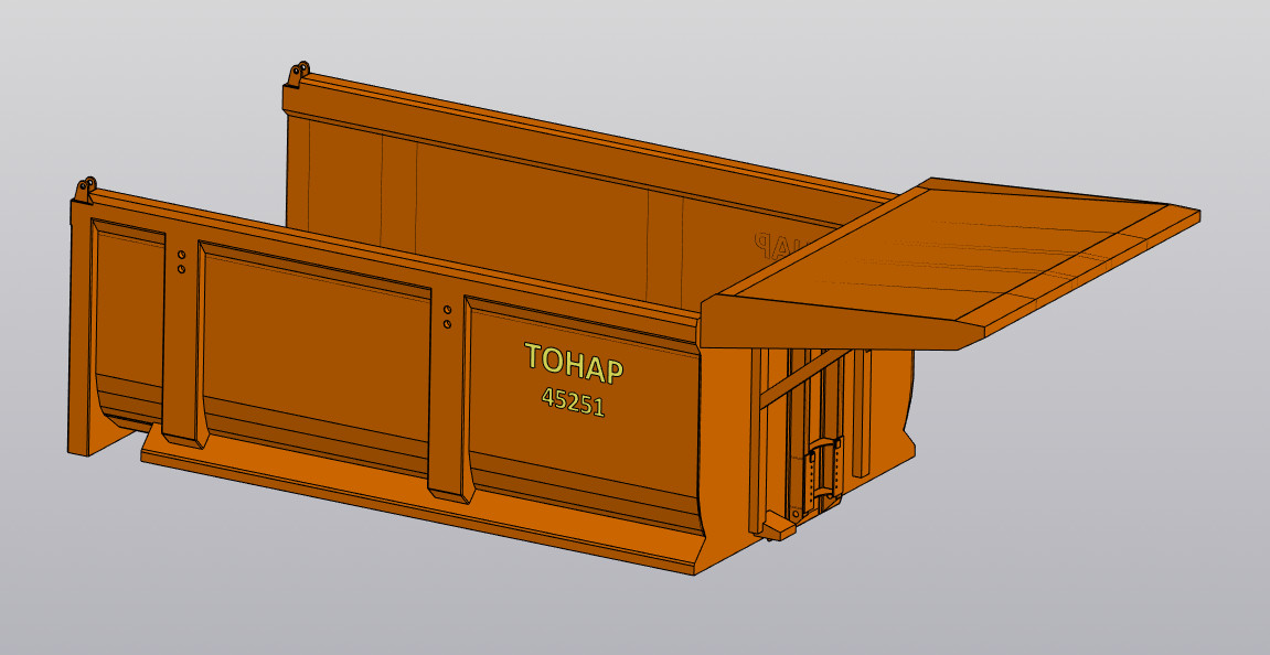 3D модель Кузов карьерного самосвала ТОНАР 45251