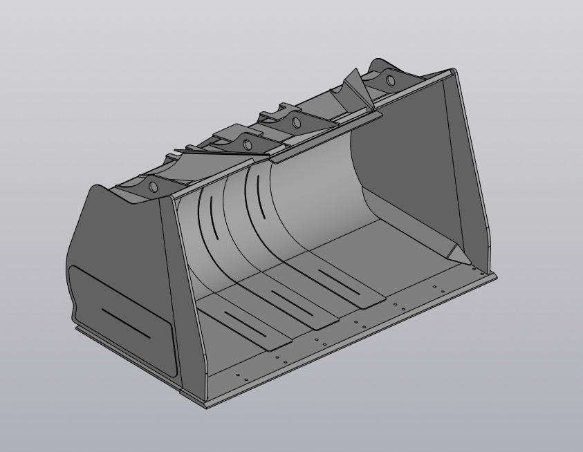 3D модель Ковш 4 м.куб. (фронтальный погрузчик XGMA XG951H)