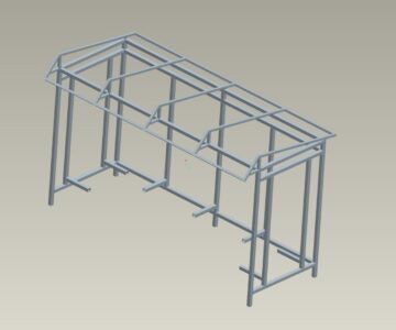 3D модель Сварной каркас остановки общественного транспорта