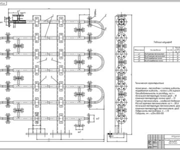 Чертеж Друхтрубный теплообменник