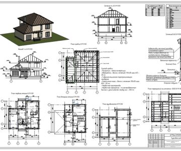 3D модель Курсовая работа по проектированию двухэтажного жилого дома в ст. Медведовская.