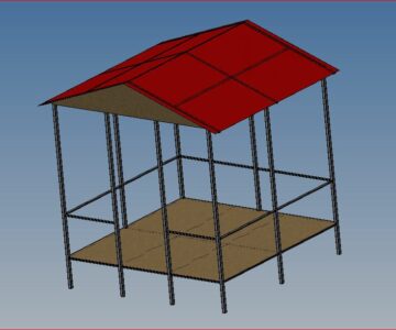 3D модель Беседка 3000х3000х3000 мм