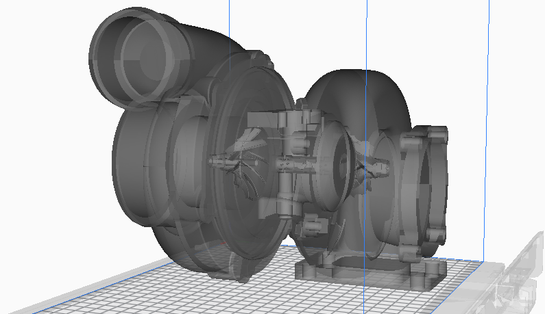 3D модель 3D модель автомобильной турбины для распечатки на 3D принтере