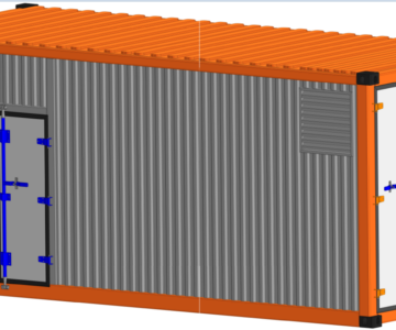 3D модель Морской контейнер адаптированный