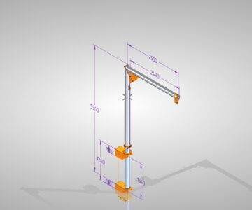 3D модель Кран укосина 0,5 т