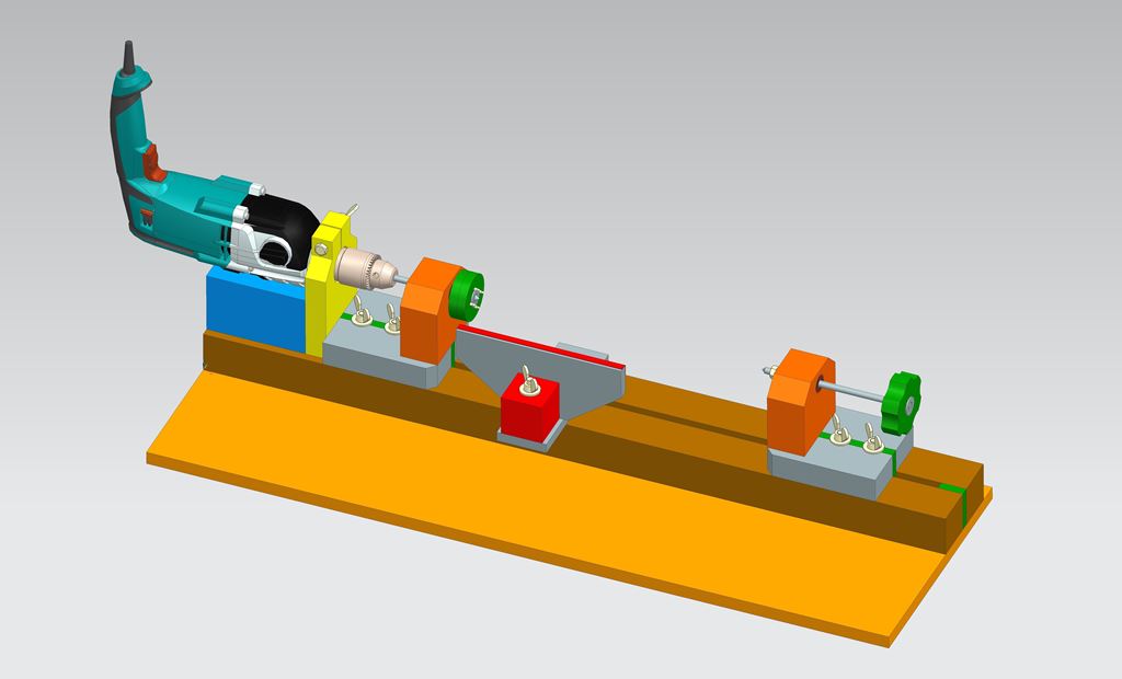Как сделать токарный станок своими руками / простой вариант / самодельный токарный станок из дрели