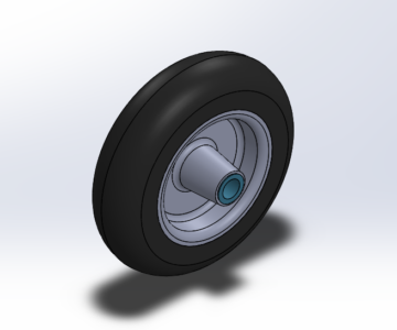 3D модель Колесо тележки диаметром 85мм