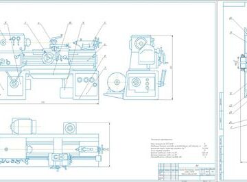 Чертеж Токарный станок модели 1А616