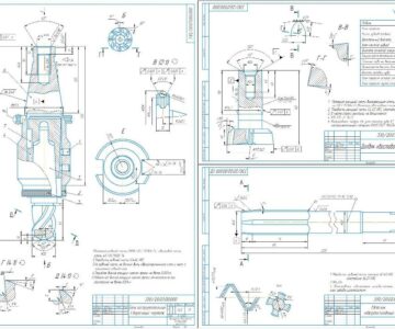 Чертеж Проектирование конструкций металлорежущих инструментов - долбяк хвостовой,  метчик и фреза концевая