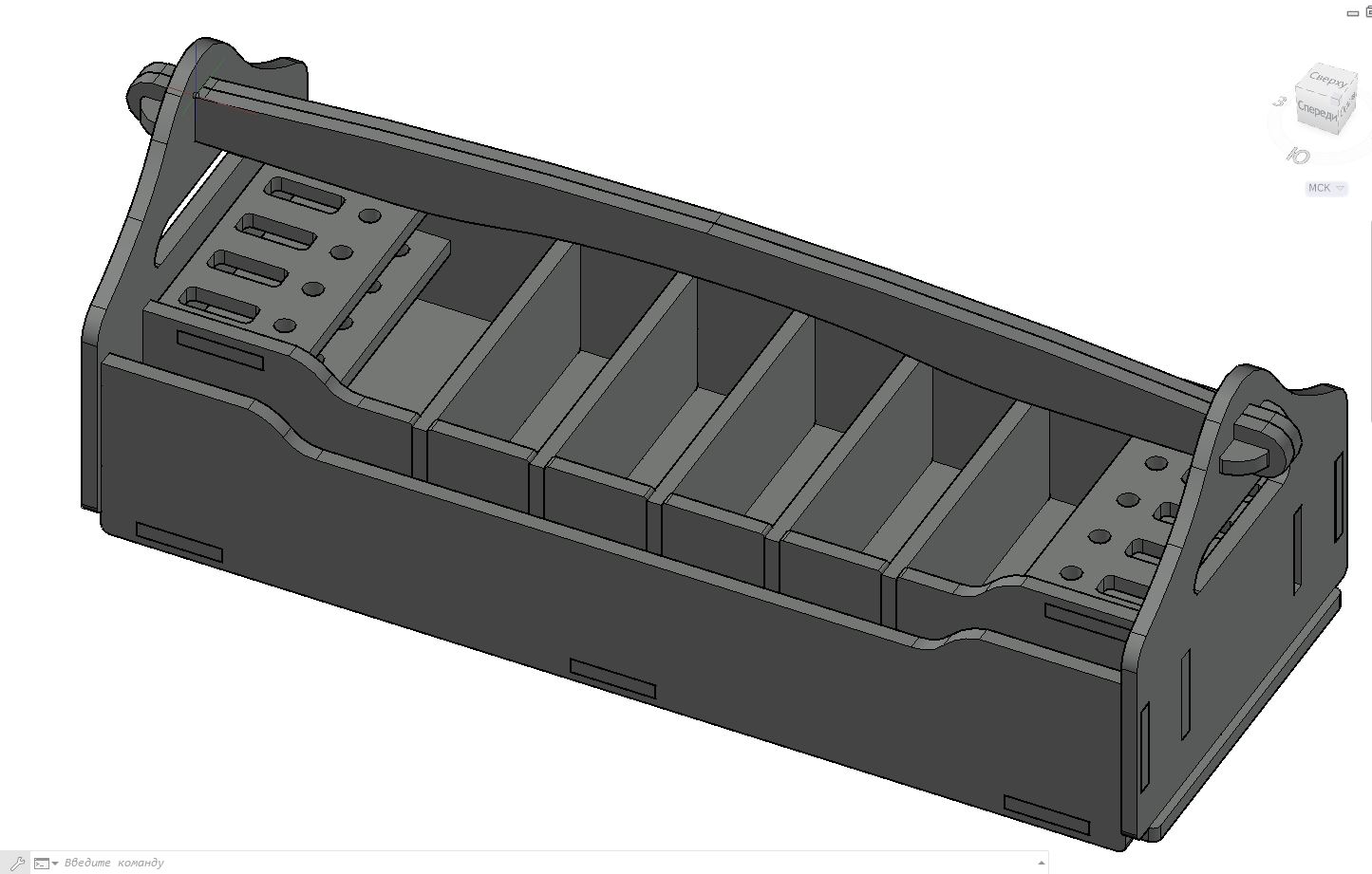 3D модель Ящик для инструментов из фанеры или МДФ