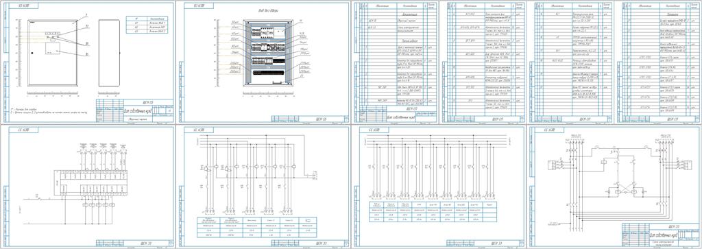 Чертеж Щит собственных нужд КТП