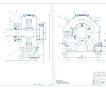 Чертеж Проектирование червячного редуктора - ресурс работы L= 18 тыс час