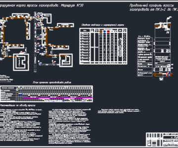 Чертеж Маршрутная карта газопровода