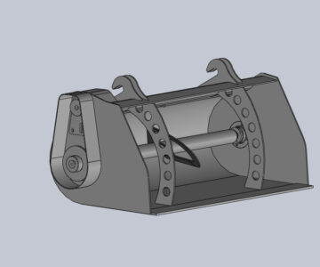 3D модель Навесной ковш бетономешалка