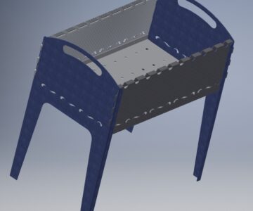 3D модель Разборный мангал 570х354х554