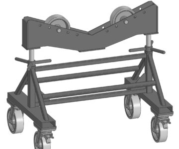 3D модель Опора роликовая с регулировкой по высоте