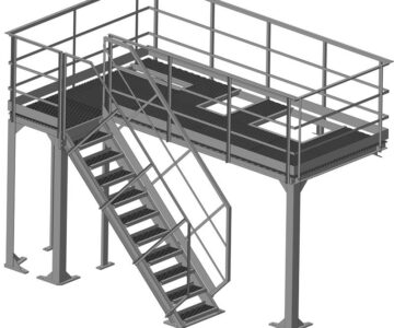 3D модель Площадка обслуживания - высота  2400 мм