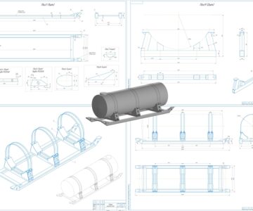 3D модель Санное основание для емкости 50м.куб.