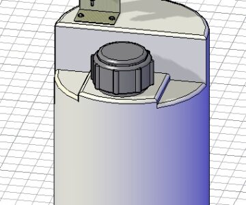 3D модель 3д модель емкости 100л с насос-дозатором