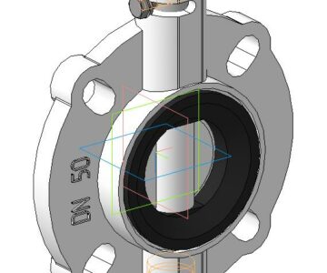 3D модель Затвор дисковый ЗПД-50-УХЛ1