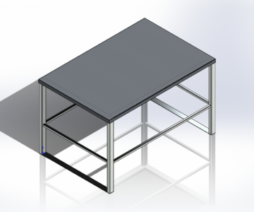 3D модель Стол цеховой для заготовок
