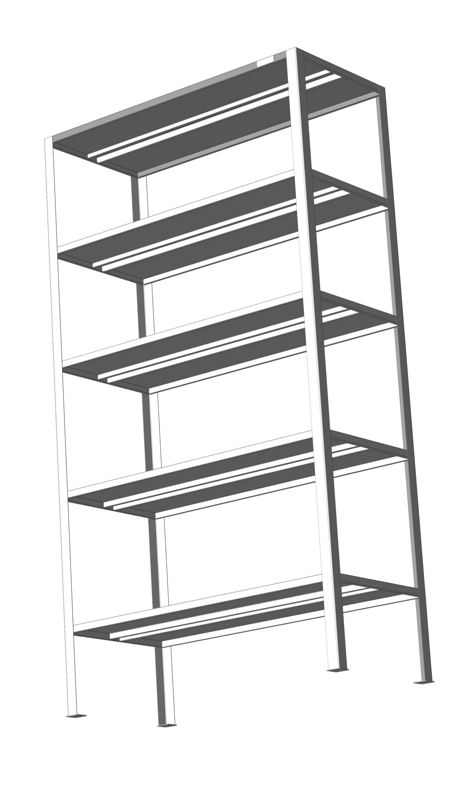 3D модель Стеллаж стальной (тип соединения сварной)