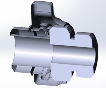 3D модель БРС 2 с ответной частью под приварку