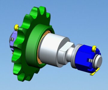 3D модель 3D модель сборки звездочки натяжной