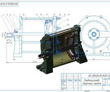 3D модель Пневмоцилиндр 00-000.06.22.22.00 в  КОМПАС-3D