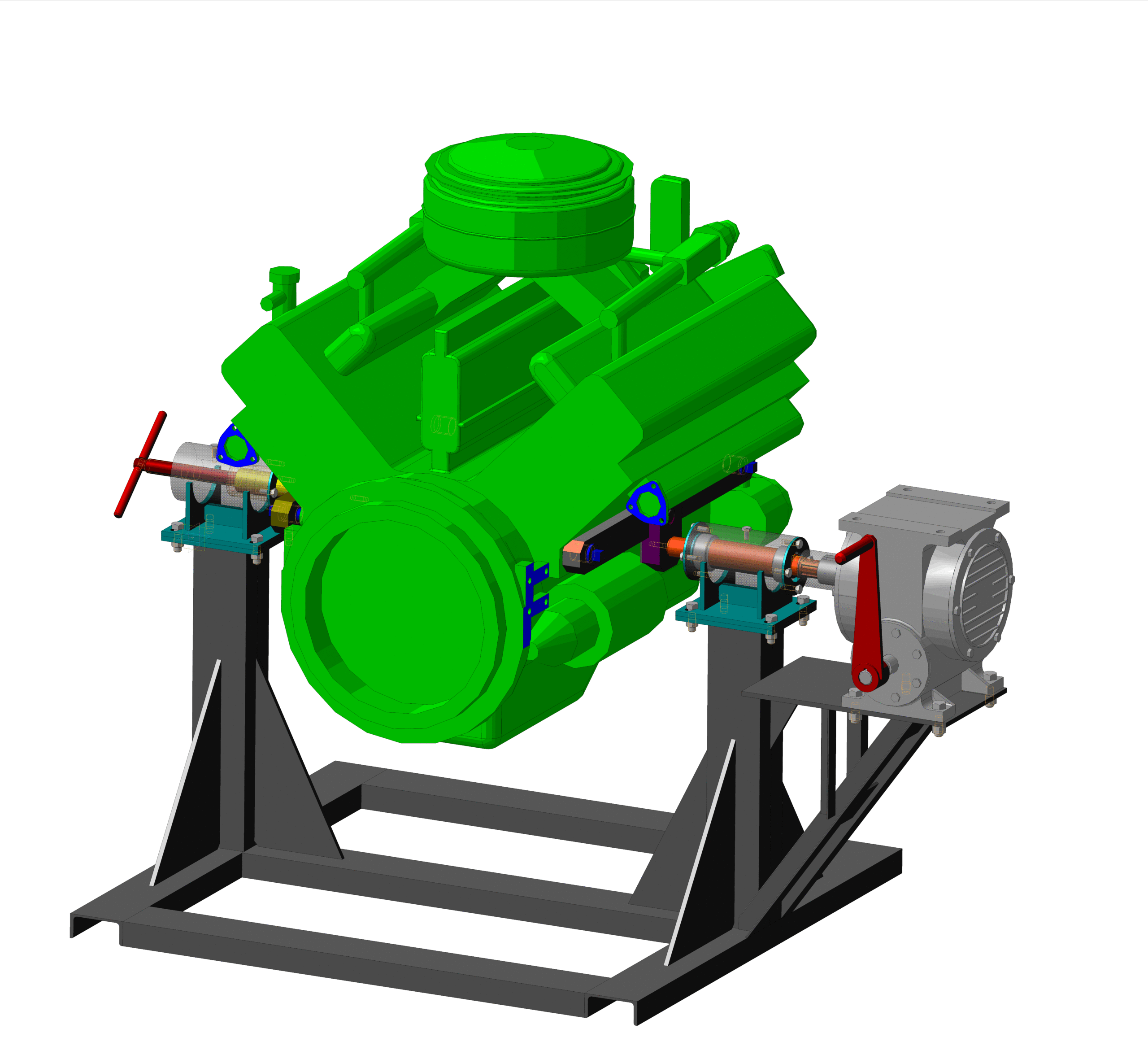 3D модель Кантователь двигателей ЯМЗ-238