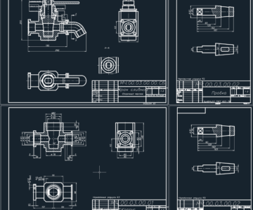 Чертеж Кран сливной МЧ00.03 в AutoCAD