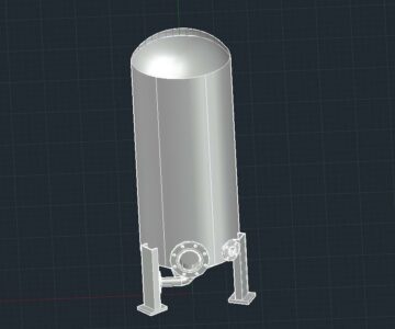 Чертеж Емкость 3D  0.6 м3