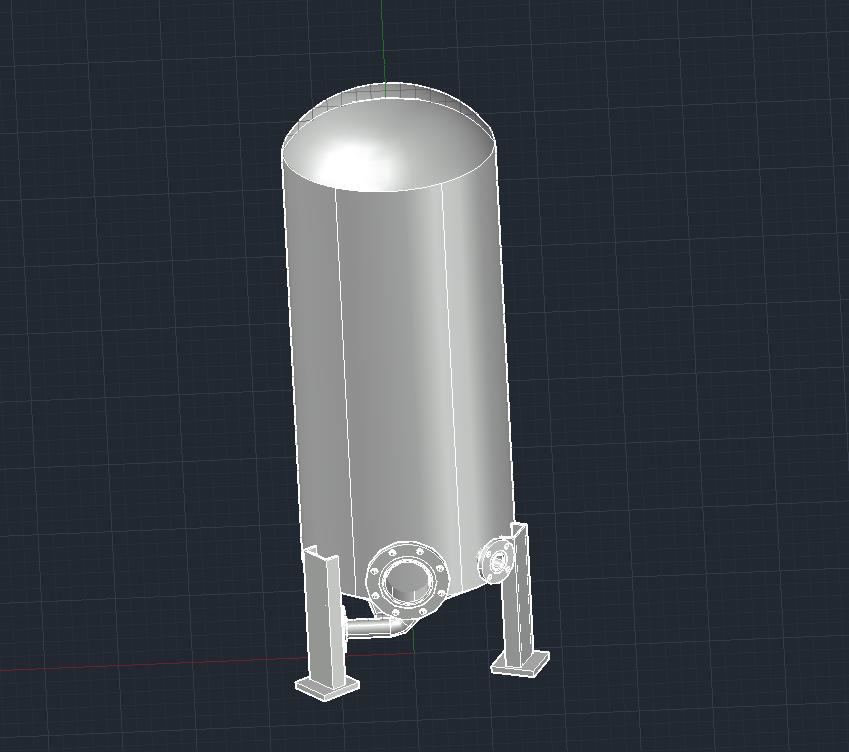 Чертеж Емкость 3D  0.6 м3