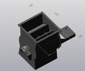 3D модель Шлюзовой затвор 610х620