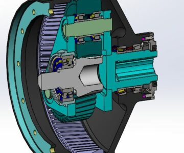 3D модель Планетарный редуктор одноступенчатый