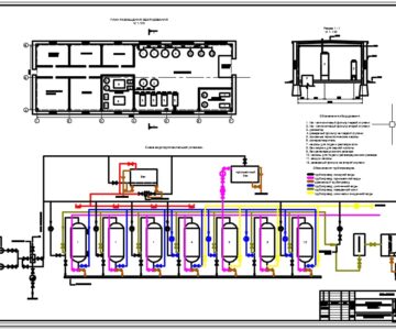 Чертеж Водоподготовительная установка паровой котельной