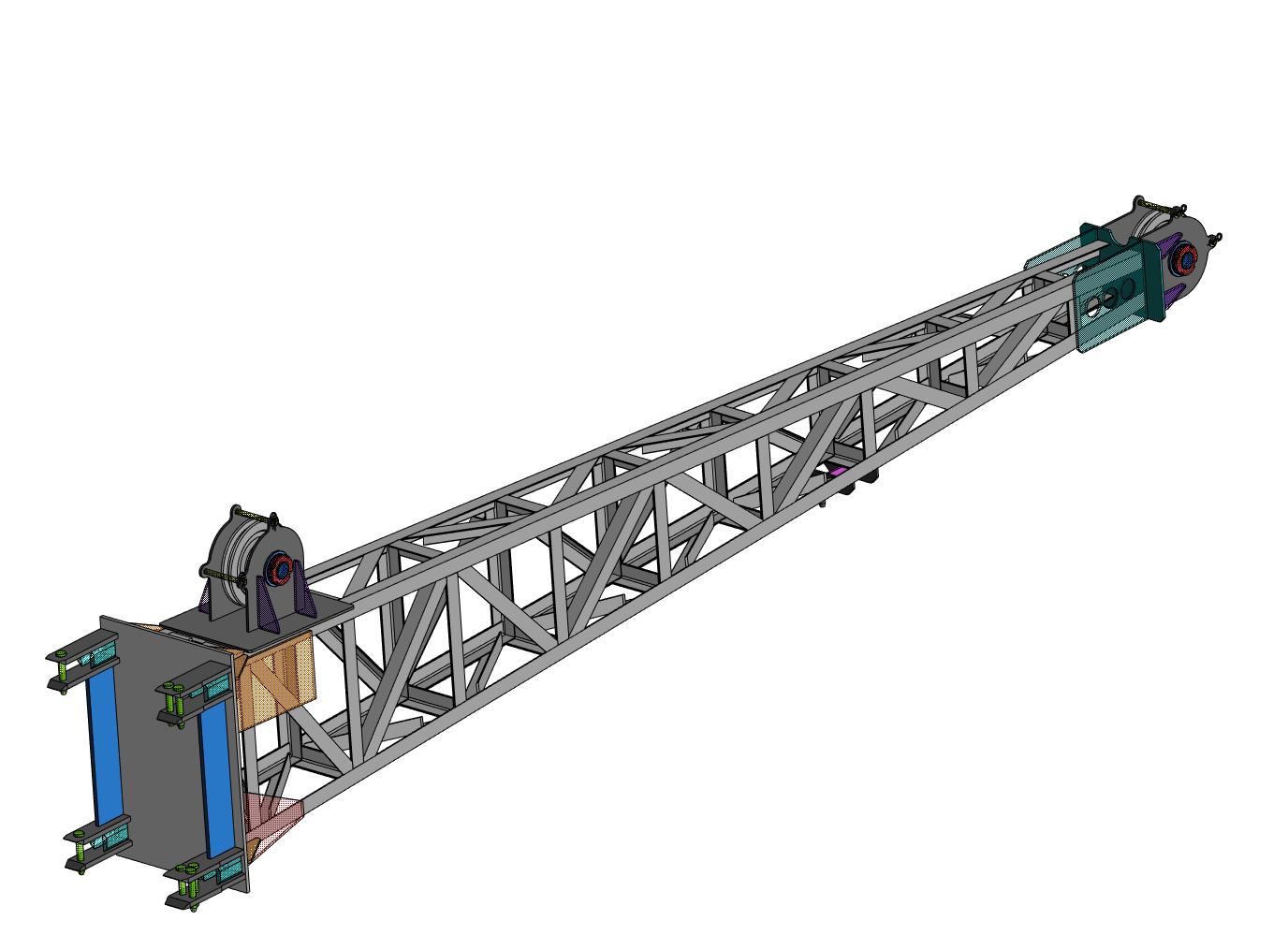 3D модель Гусёк L=6м для автокрана Мотовилиха г/п 25 т