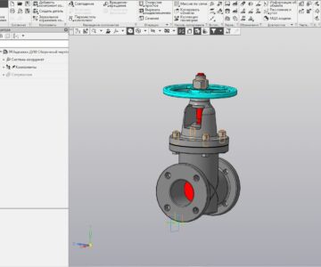 3D модель 3D модель задвижка ДУ80