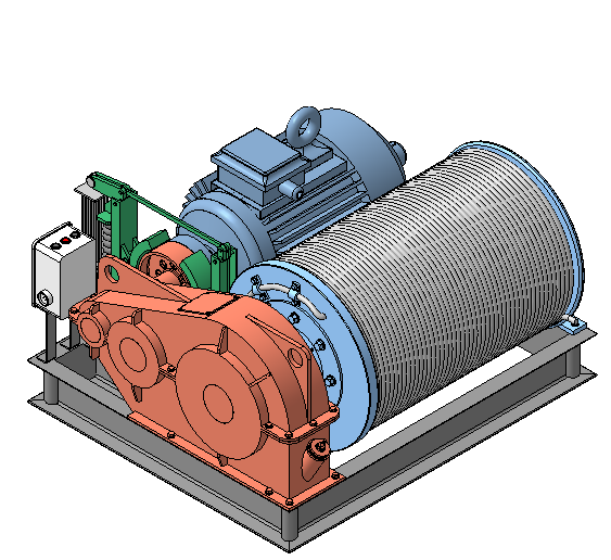 3D модель Электрическая лебедка грузоподъемностью 5 тонн