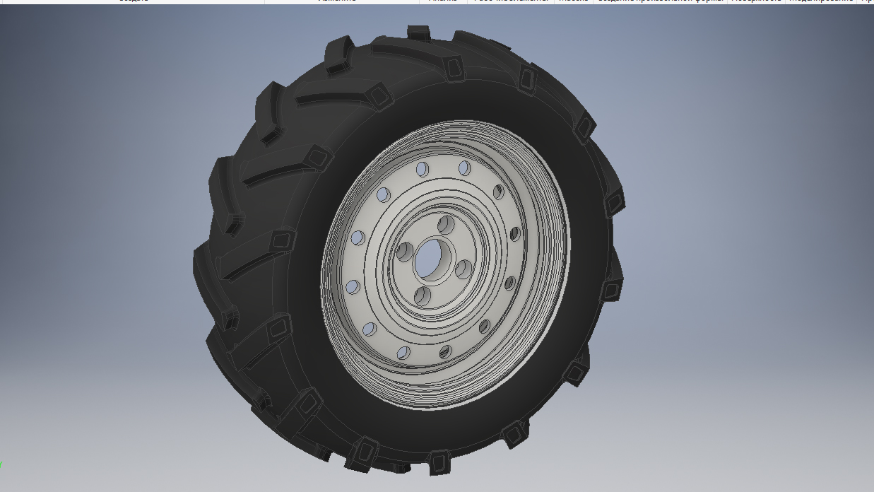 3D модель Колесо ёлочка, диск R13