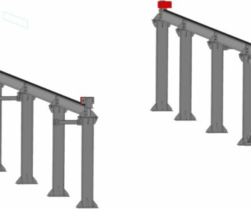 3D модель Крановая эстакада для двух мостовых однобалочных кранов г/п 2т