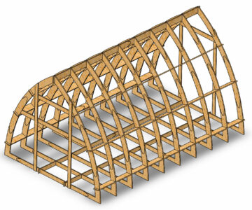 3D модель Каркасный домик из фанеры