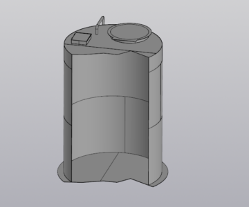 3D модель Канализационная насосная станция подземная объёмом 15м3
