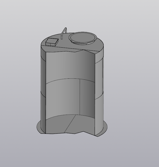 3D модель Канализационная насосная станция подземная объёмом 15м3