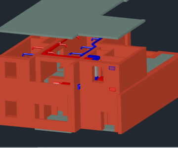 3D модель Система вентиляции офиса