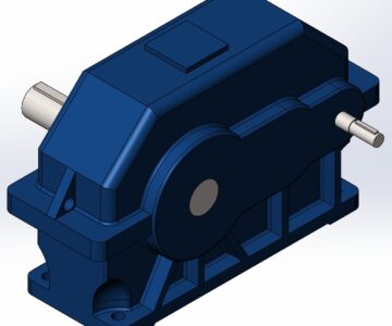 3D модель Редуктор Ц2У-200-28-21. Габаритная 3D модель